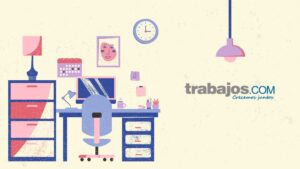 Persona trabajando con ordenador portátil desde casa, representando la modalidad de trabajo híbrido que combina teletrabajo y presencialidad en 2025